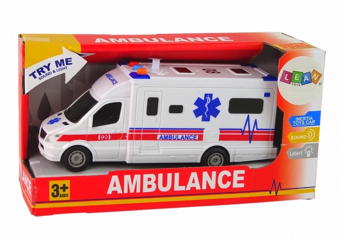 Ambulans świetlny dźwięk biały napęd na baterie