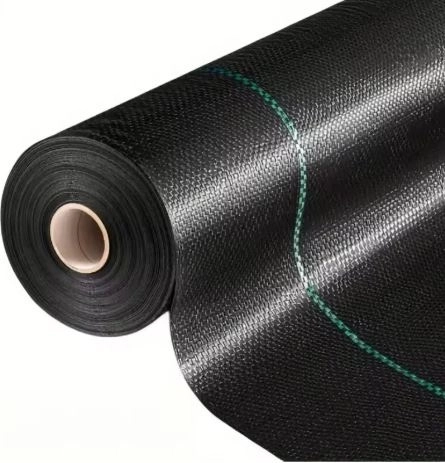 Czarna agrotkanina 1,1x100m UV 135g przeciw chwastom + kotwy