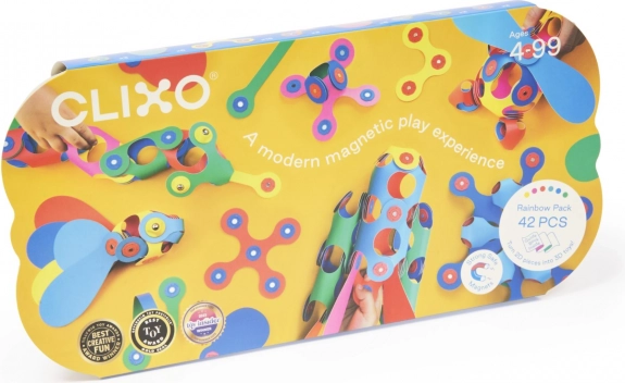Tęczowe magnetyczne puzzle Clixo, 42 elementy