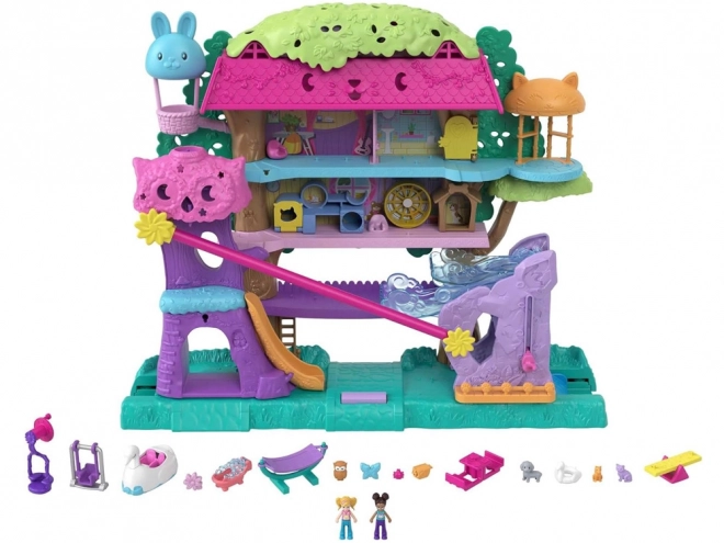 Polly Pocket Zestaw figurek Zwierzęce przygody Domek na drzewie