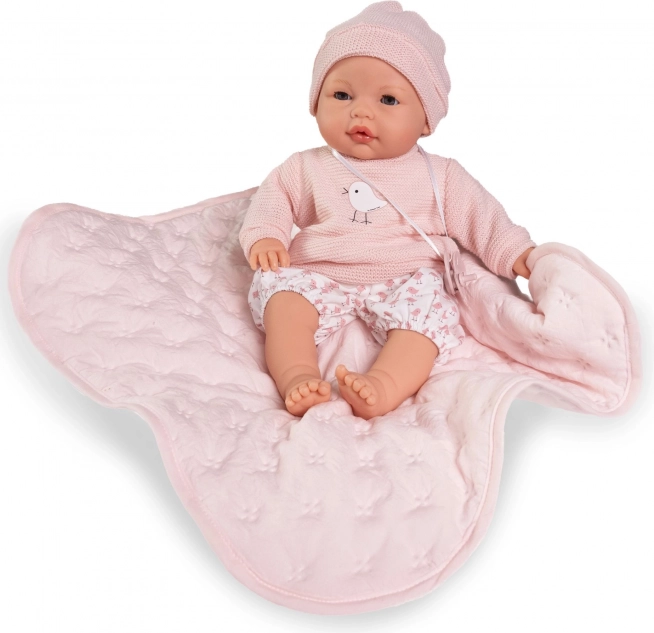 Mrugająca lalka bobas Antonio Juan z dźwiękami - 37 cm