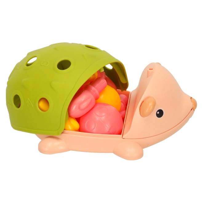 Sensoryczny jeż Montessori zielony