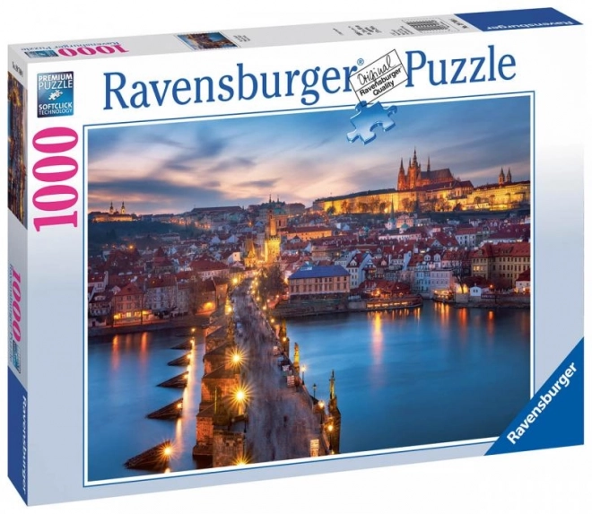 Puzzle Widok na Pragę nocą 1000 kawałków