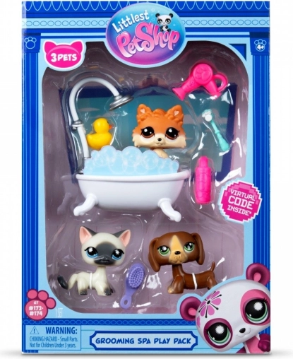 Littlest Pet Shop zestaw łazienkowy z 3 zwierzątkami