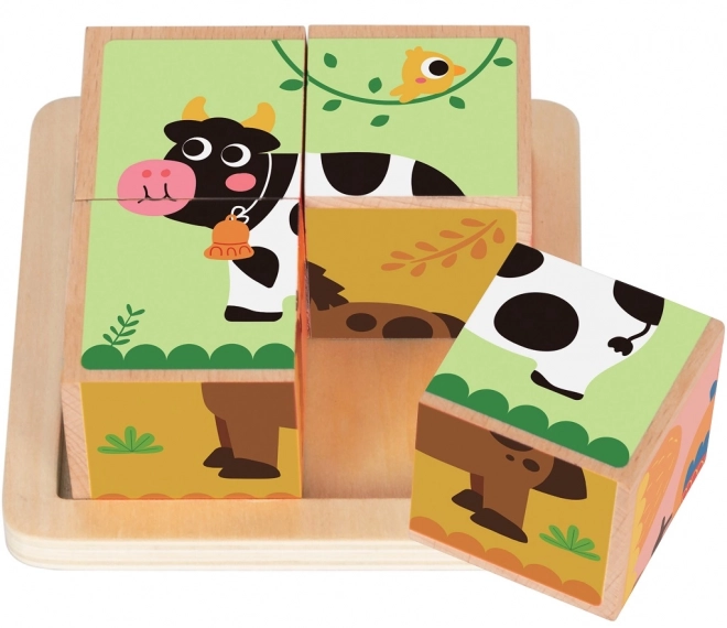 2Kids Toys Drewniane klocki Farma 2