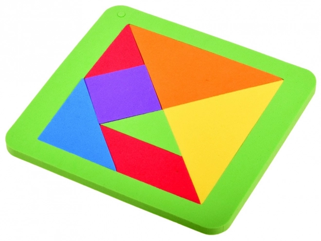 Kolorowa łamigłówka Tangram z miękkiej pianki