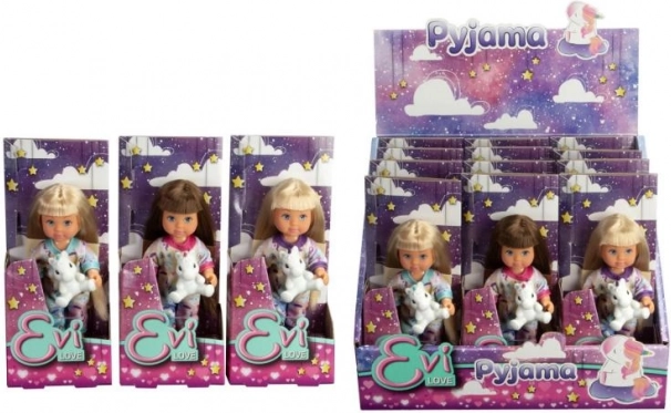Laleczka Evi w piżamie z jednorożcem 12 cm