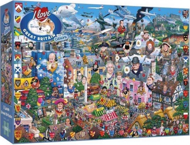 GIBSONS Puzzle Kocham Anglię 1000 elementów