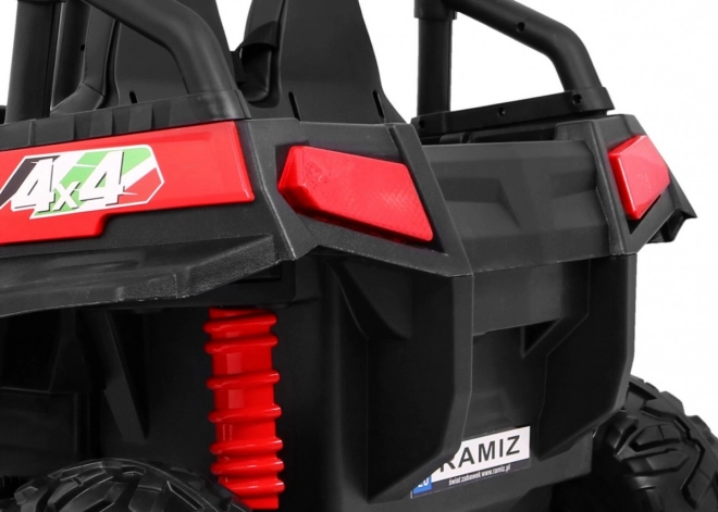 Dziecięcy samochód elektryczny 4x4 z tapicerką, MP3 i efektami świetlnymi