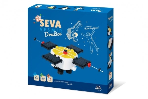 Zestaw konstrukcyjny SEVA KOSMOS Satelity plastikowe 425szt w pudełku 35x33x5cm