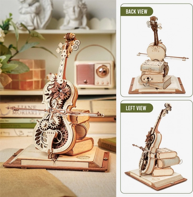 RoboTime drewniane mechaniczne puzzle Magiczne wiolonczelo (napęd elektryczny)