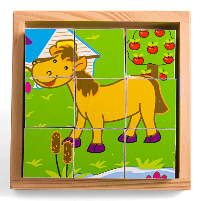 Puzzle obrazkowe bloki Zwierzęta