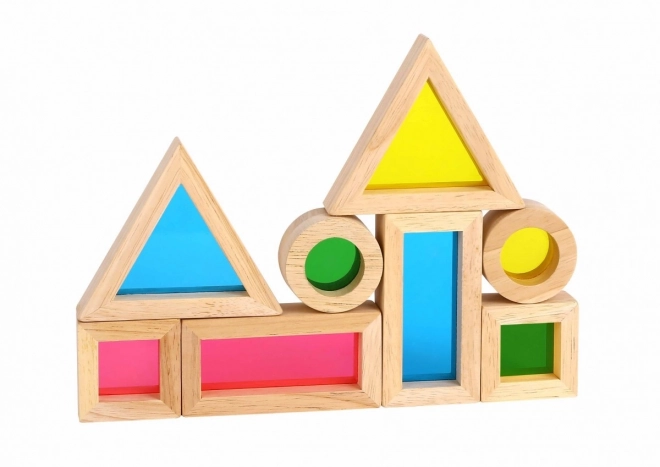 Drewniane kolorowe lustrzane klocki TOOKY TOY