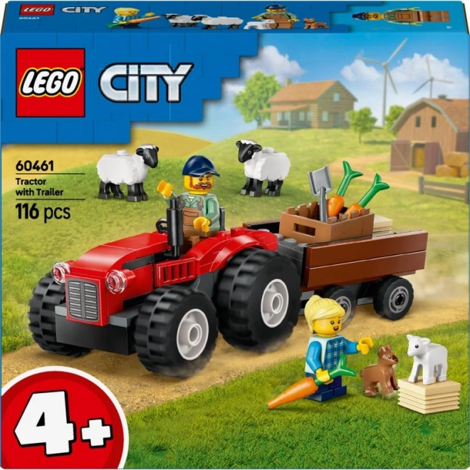 LEGO® City 60461 Czerwony traktor z przyczepą i owcami