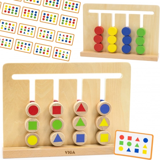 VIGA gra logiczna – kolory i kształty Montessori