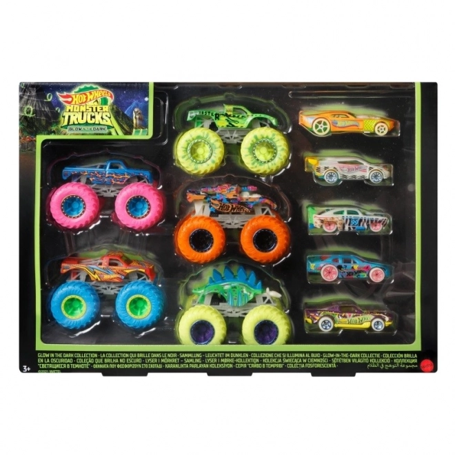Hot Wheels monster trucki świecące w ciemności 10 szt.