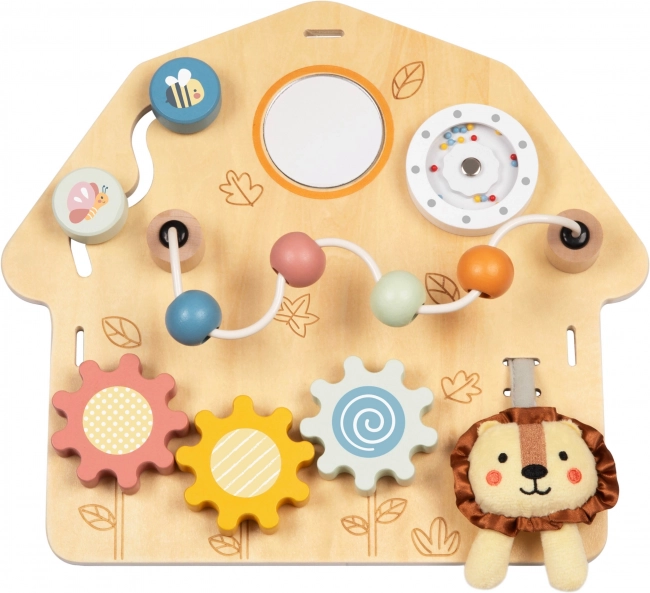 Tooky Toy Duża Drewniana Tablica Manipulacyjna Domek - Centrum Aktywności
