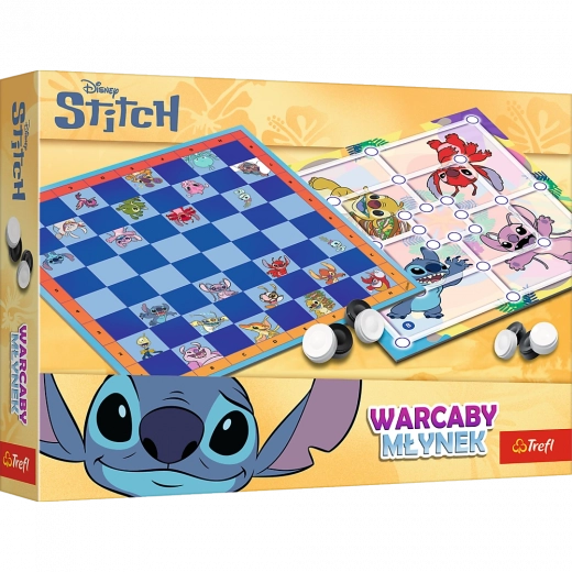 Gra planszowa Warcaby i Młynek Lilo i Stitch od Trefl