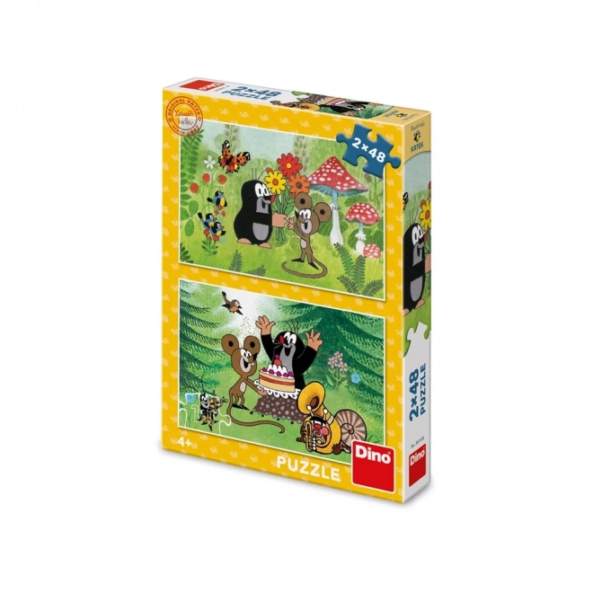 Dino Puzzle Krecik Uroczystość