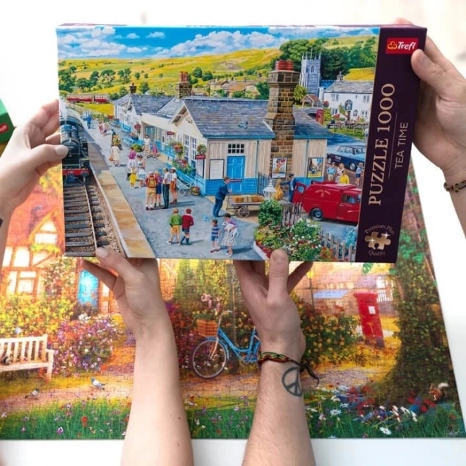 TREFL Puzzle Premium Plus Tea Time: Stacja kolejowa 1000 elementów