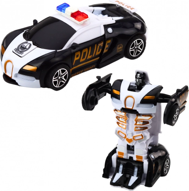 Auto Robot 2w1 Sportowy Policyjny Samochód