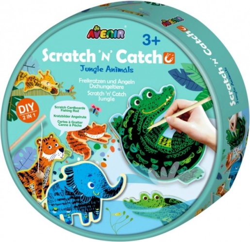 Gra do zdrapywania – Zwierzęta z dżungli Scratch 'n' Catch