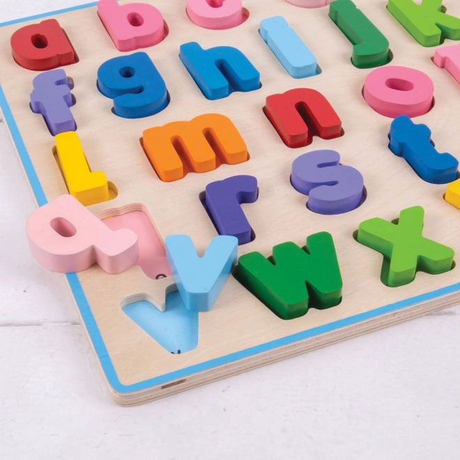Bigjigs Baby Drewniane puzzle Alfabet małe litery