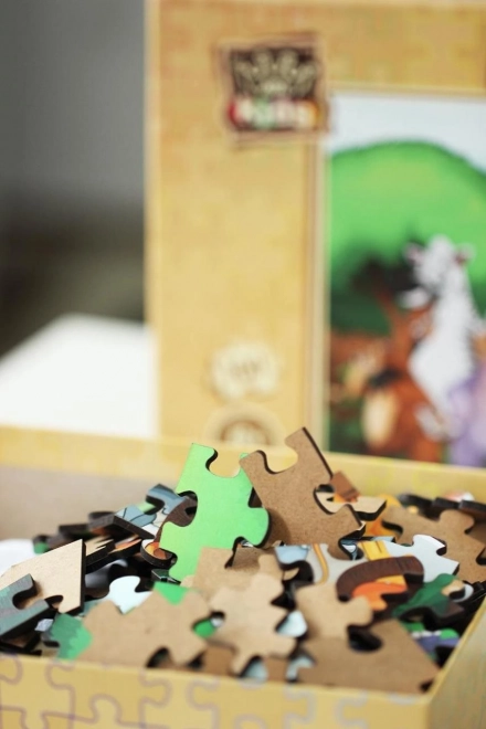 Drewniane puzzle urocze pingwiny 25 elementów