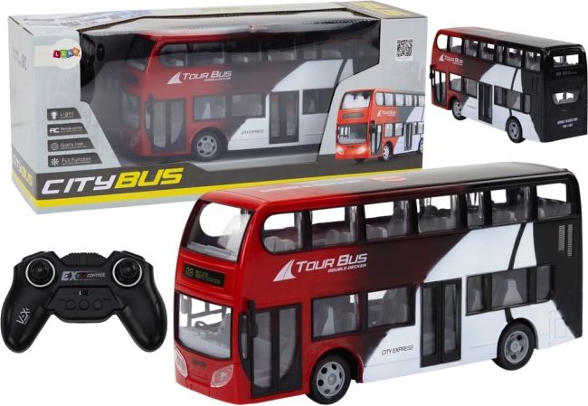 Zdalnie Sterowany Piętrowy Autobus ze Światłami RC