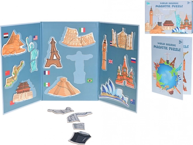 SYNERGY TOYS Magnesowa układanka Zabytki świata