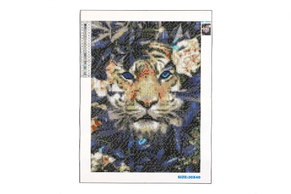 Malowanie Diamentowe Ukryty Tygrys 30x40 cm