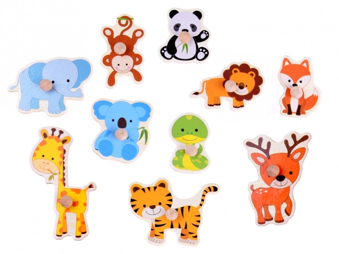 Drewniane puzzle zwierzątka