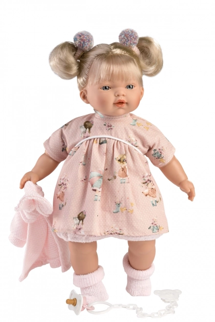 Llorens 33152 AITANA - realistyczna lalka z dźwiękami i miękkim materiałowym ciałem - 33 cm