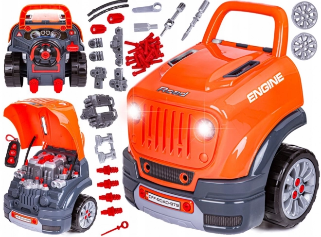 DIY Motor Master - zestaw dla małego mechanika pomarańczowy