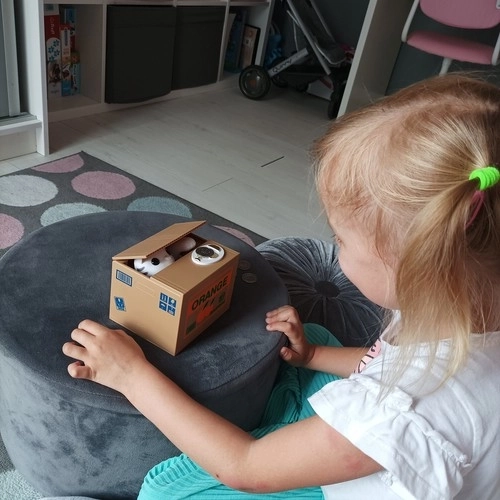 Złodziej monet - skarbonka na baterie - Kot
