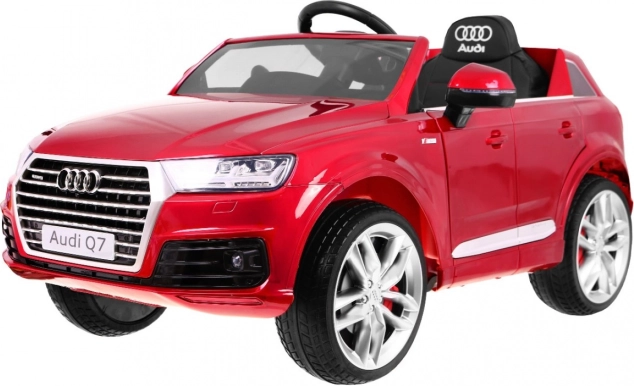 Dziecięcy samochód elektryczny Audi Q7 czerwony z lakierem