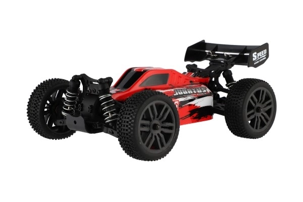 Samochód RC Buggy Bonzai Jubatus terenowy 30cm plastik 2,4GHz na baterie + 2x dodatkowy pakiet w pudełku 40x14x21 – Czerwony