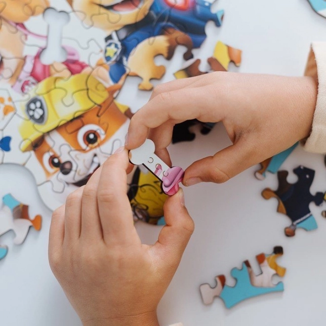 Drewniane dwustronne puzzle Psi Patrol 50 elementów