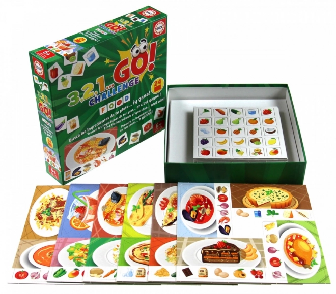 Zabawna gra planszowa 3,2,1... Go! Challenge Food od Educa Borrás