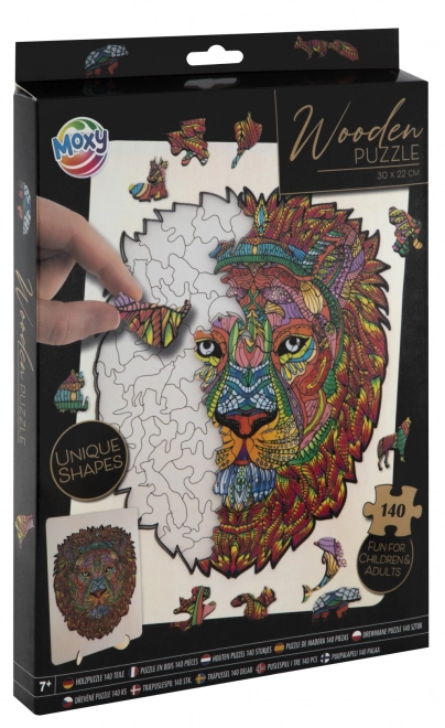 Puzzle Konturowe MOXY Lew 140 Części