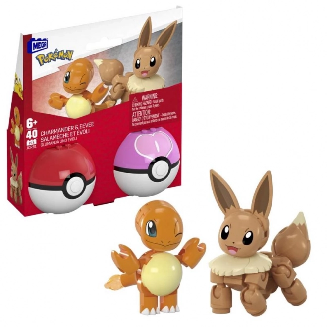 Zestaw konstrukcyjny Pokémon Poké Ball Charmander i Eevee