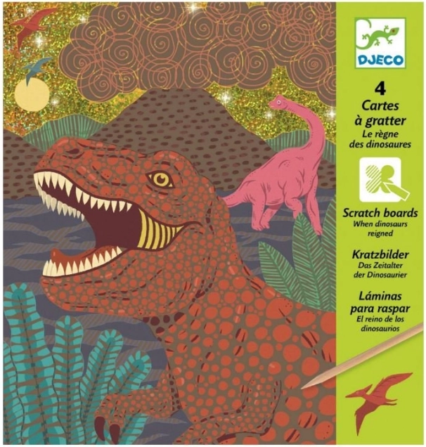 DJECO Zdrapywanki Dinozaury