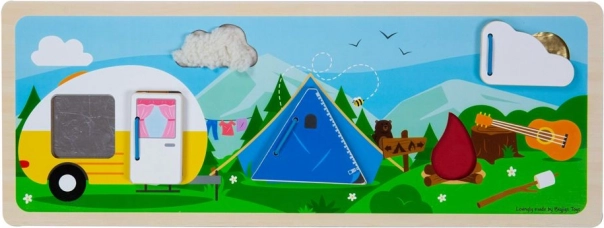 Bigjigs Toys – sensoryczne puzzle – biwak na łonie natury