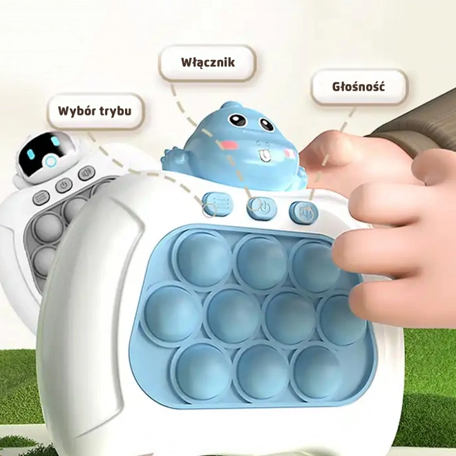 Elektroniczna gra POP IT Antystresowa gra zręcznościowa Dino Niebieska