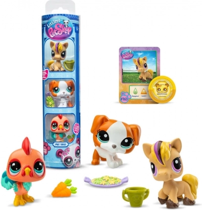 Littlest Pet Shop 3 figurki - różne rodzaje