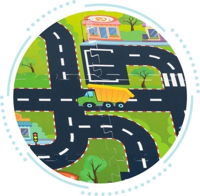 ECOTOYS Piankowe puzzle Miasteczko