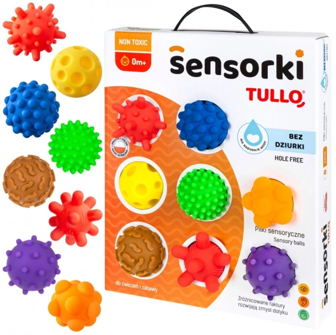 Tullo Piłki Sensoryczne - 8 piłeczek bez otworów