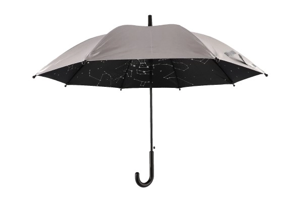 Parasol gwieździste niebo automatyczny 70cm metal/plastik srebrny w woreczku