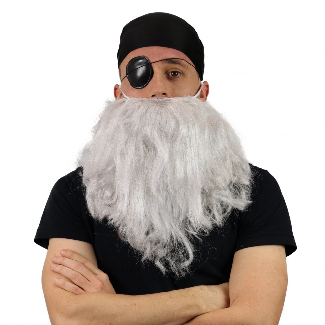 Broda pirata z chustą i opaską na oko
