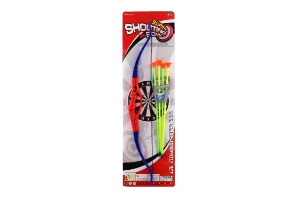 Łuk+4 strzały z przyssawkami plastik 57cm na karcie